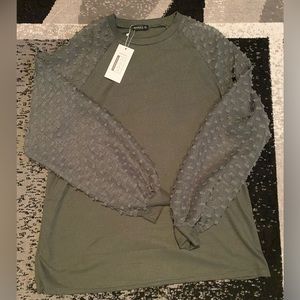 Army green tunic top
